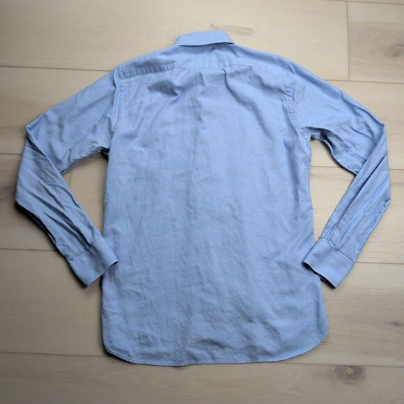 Suit Supply Shirt Mens‎ 42 16.5 Blue Egyptian Cotton Long Sleeve Button Up - Picture 5 of 11